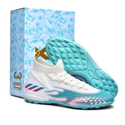 Men Fashion Casual High Top Short Stud Soccer Football Shoes