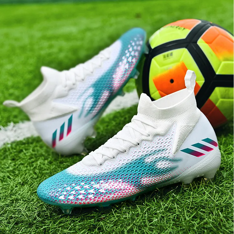 Men Fashion Casual High Top Long Stud Soccer Football Shoes