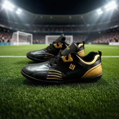 Men Fashion Casual Printed Leather Waterproof Non-Slip Wear-Resistant Football Shoes