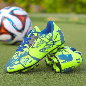 Men Fashion Casual Printed Long Stud Sports Soccer Football Shoes