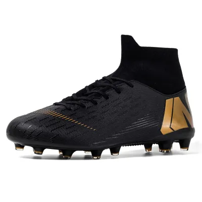 Men Fashion Casual Breathable High-Top Long Stud Soccer Football Shoes