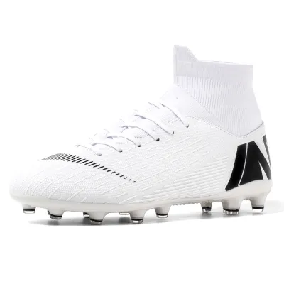 Men Fashion Casual Breathable High-Top Long Stud Soccer Football Shoes