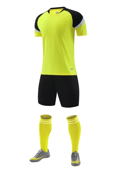 Men Fashion Football Sports Short-Sleeve Shirt Slim Fit Shorts Two-Piece Set