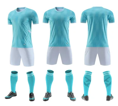 Men Fashion Printed Football Sports Short-Sleeve Shirt Slim Fit Shorts Two-Piece Set