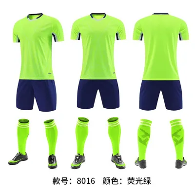 Men Fashion Printed Football Sports Short-Sleeve Shirt Slim Fit Shorts Two-Piece Set