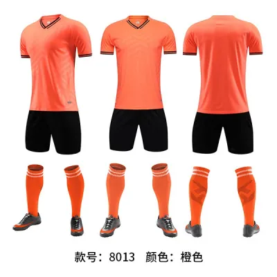 Men Fashion Printed Football Sports Short-Sleeve Shirt Slim Fit Shorts Two-Piece Set