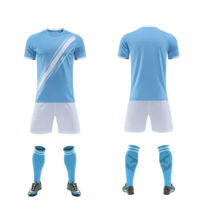 Men Fashion Football Sports Printed Short-Sleeve Shirt Slim Fit Shorts Two-Piece Set