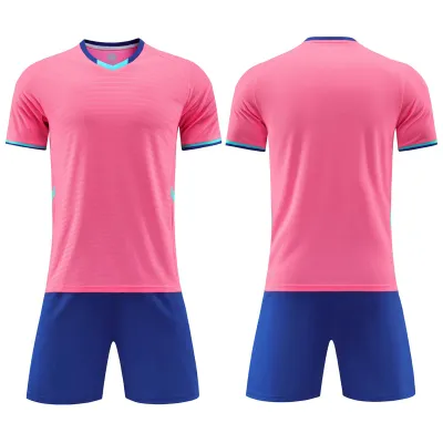 Men Fashion Football Sports Breathable Short-Sleeve Shirt Slim Fit Shorts Two-Piece Set