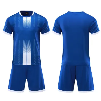 Men Fashion Football Sports Printed Breathable Short-Sleeve Shirt Slim Fit Shorts Two-Piece Set