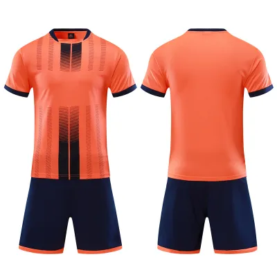Men Fashion Football Sports Printed Breathable Short-Sleeve Shirt Slim Fit Shorts Two-Piece Set