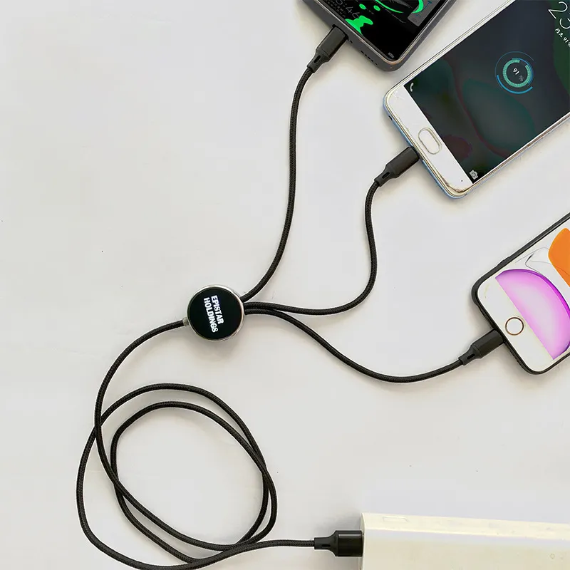 Fashion Luminous Belt Lamp For Apple Android Type Three-In-One Charging Line