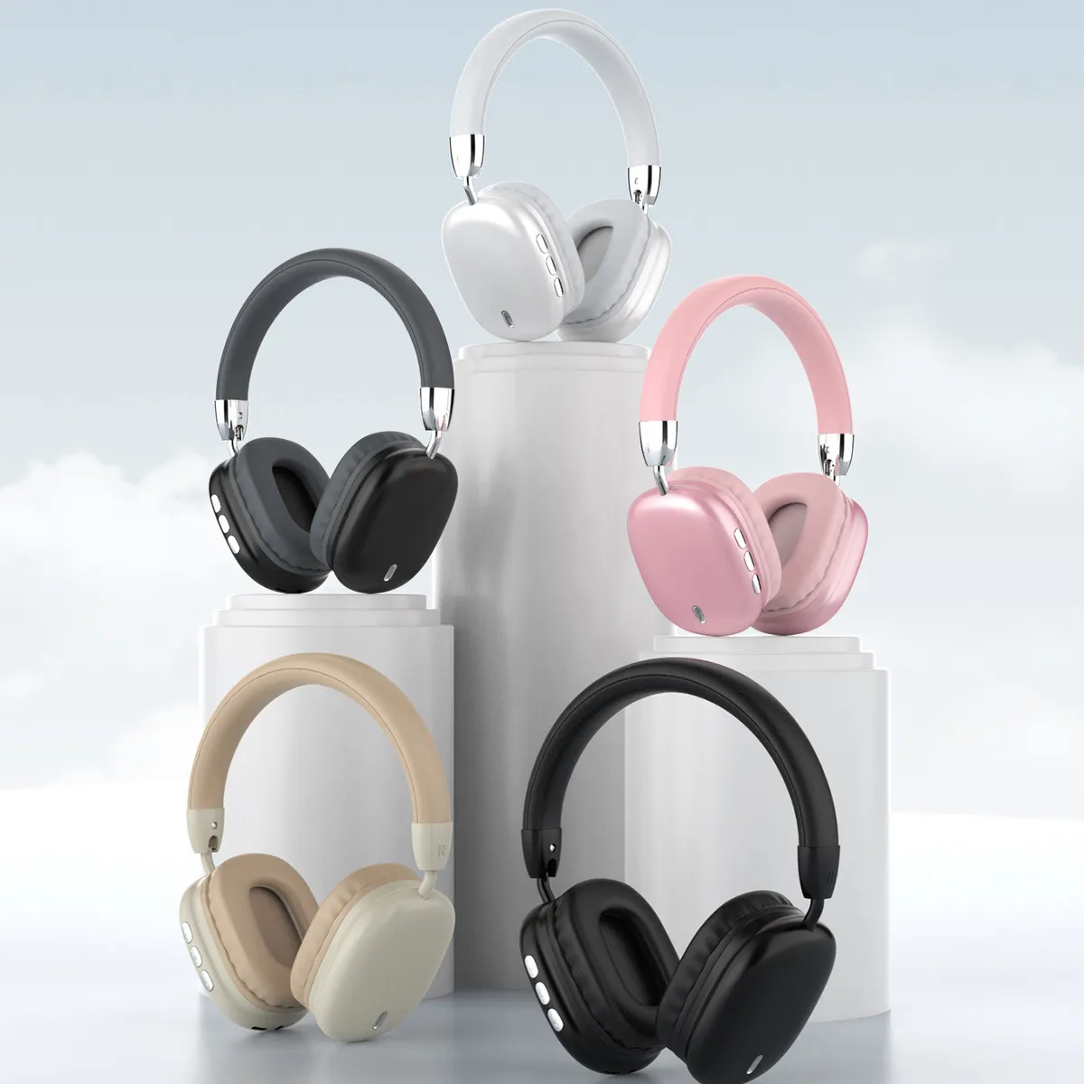 Fashion Solid Color Model B36 Wireless Metallic Folding Bluetooth Headset