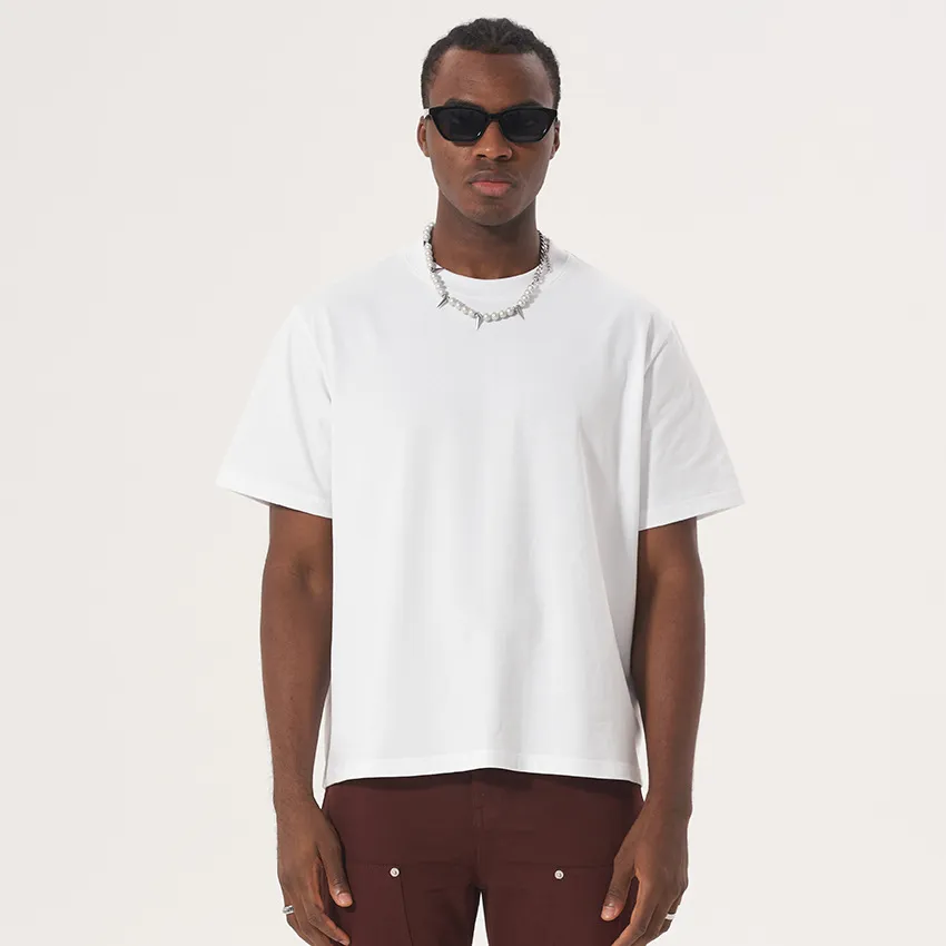 Men'S Fashion Casual Summer Solid Color Cotton Short Sleeve T-Shirt