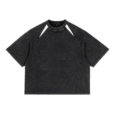 Men's Fashion Casual Summer Washed Cotton Short-Sleeve T-Shirt