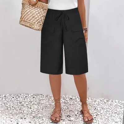Summer Women Casual Solid Color Shorts