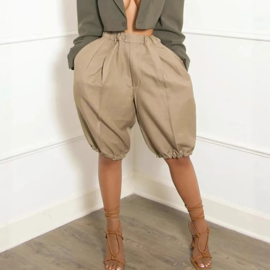 Summer Women Fashion Loose Casual Bloomers Leg Shorts
