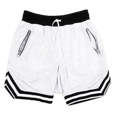 Men Fashion Summer Color Block Thin Mesh Breathable Shorts, Straight-Cut Mid-Waist