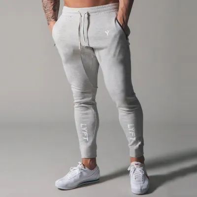Men's Fashion Casual Summer Drawstring Zipper Slim-Fit Cotton Pants