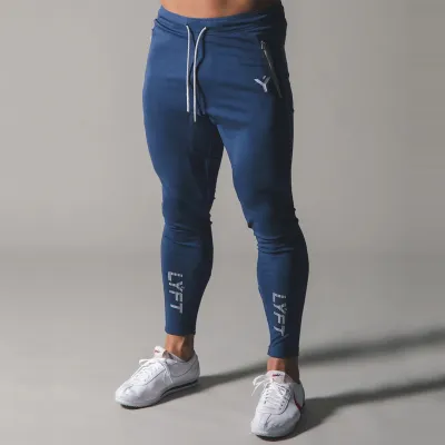 Men's Fashion Casual Summer Drawstring Zipper Slim-Fit Cotton Pants