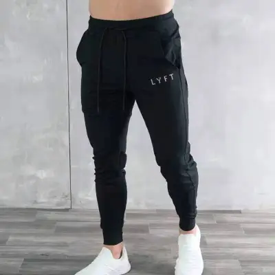 Men's Fashion Casual Spring Solid Color Drawstring Breathable Pants