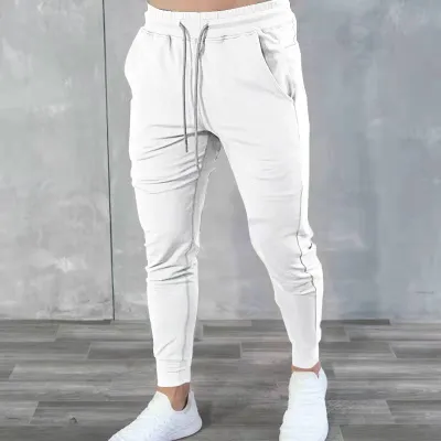 Men's Fashion Casual Spring Solid Color Drawstring Breathable Pants