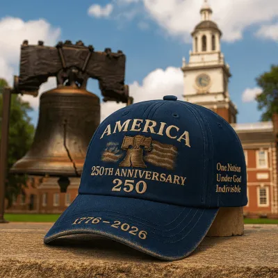 Fashion American 250th Anniversary Independence Day Embroidered Eagle Baseball Cap