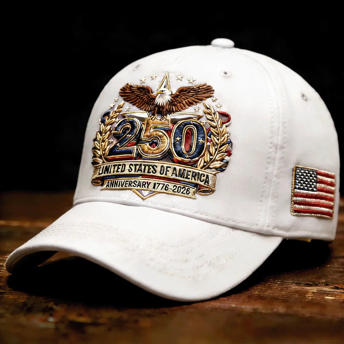 Fashion American 250th Anniversary Independence Day Embroidered Eagle Baseball Cap
