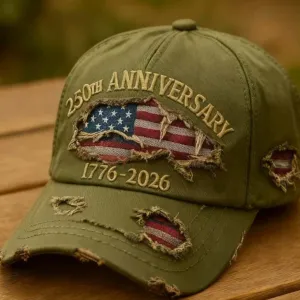Fashion Cotton Embroidered American 250th Anniversary Independence Day Baseball Cap