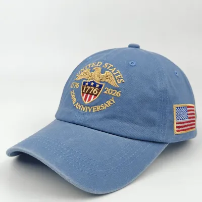 American 250th Anniversary Independence Day Embroidered Baseball Cap