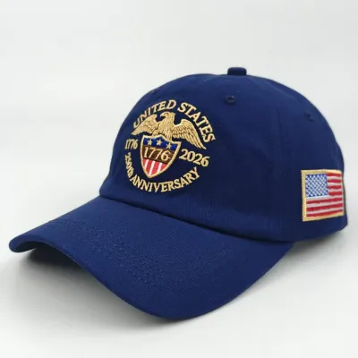 American 250th Anniversary Independence Day Embroidered Baseball Cap