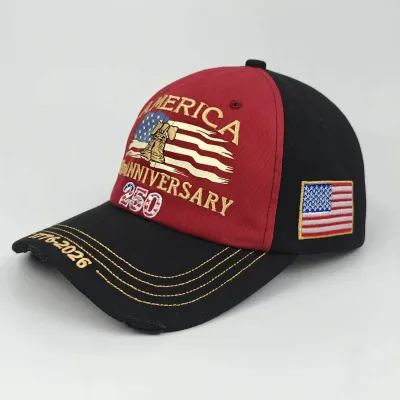 American 250th Anniversary Independence Day Embroidered Baseball Cap