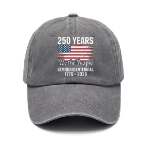 Fashion American 250th Anniversary Independence Day Printed Baseball Cap Cotton Dome
