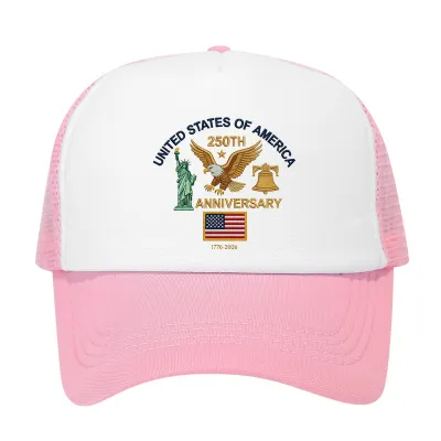 Fashion Color Block American 250th Anniversary Independence Day Printed Baseball Cap