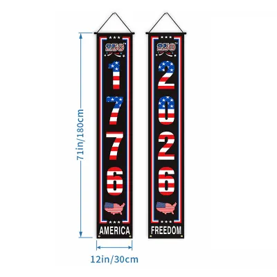 American 250th Anniversary Independence Day Porch Flag Outdoor Decoration Polyester