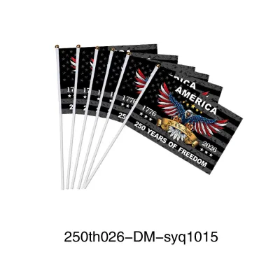 Fashion American 250th Anniversary Independence Day Party Decorative Flag 20pcs/Set