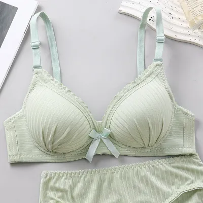 Women Fashion Sexy Solid Color Without Steel Ring Thin Anti-Sagging Adjustable Bra