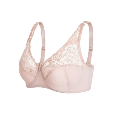 Women Fashion Sexy Solid Color Lace Ultra-Thin Adjustable Bra