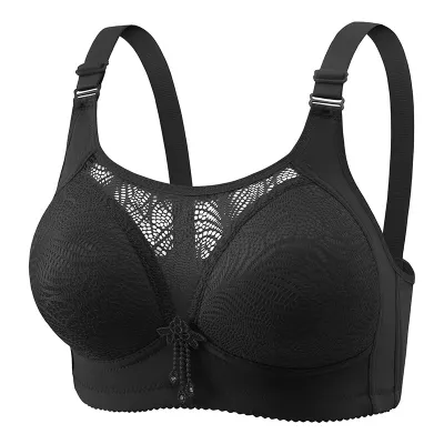 Women Fashion Sexy Plus Size Solid Color Breathable Push-Up Bra