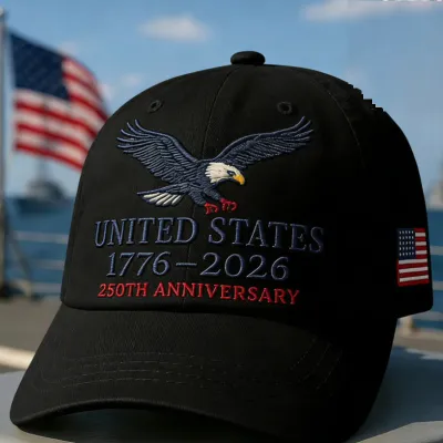 Fashion American 250th Anniversary Independence Day Hat Cotton Simple Style Printed Dome