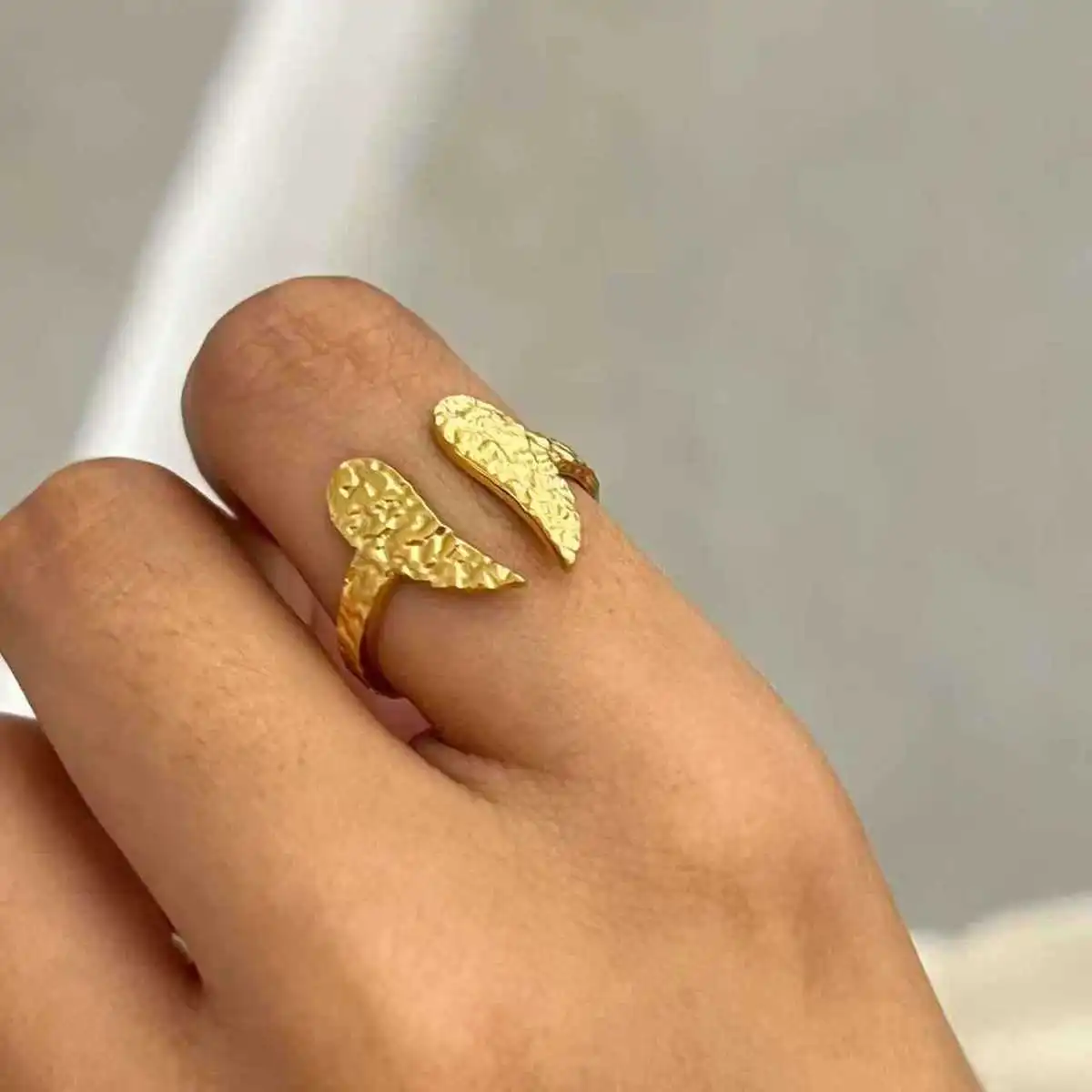 Women Fashion 316L Stainless Steel Geometric Opening Ring