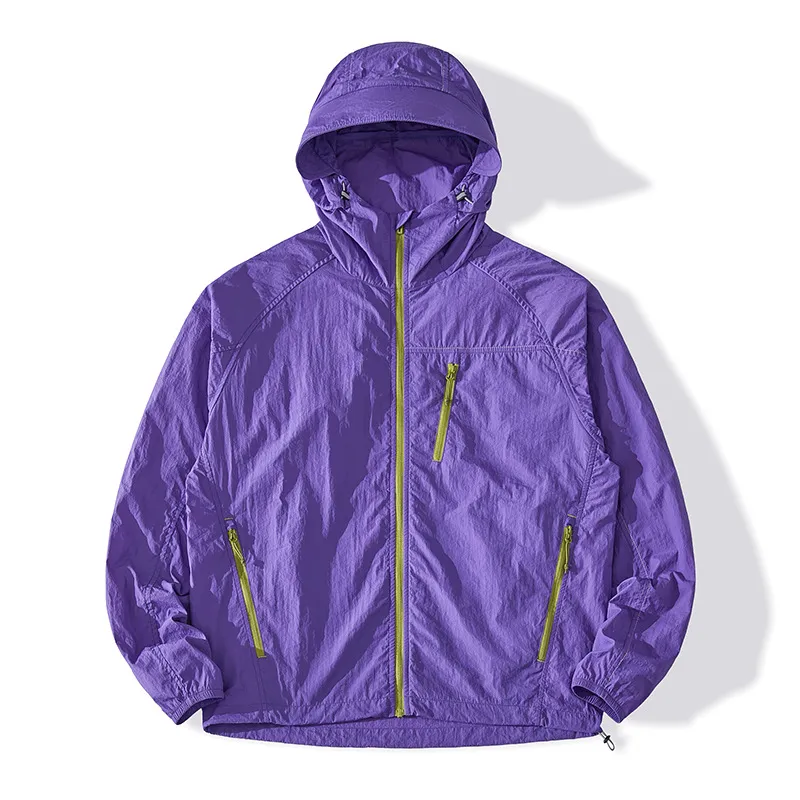 Fashion Casual Summer Solid Color Breathable UPF 50+ Long-Sleeve Hoodies Sun Protection Clothing
