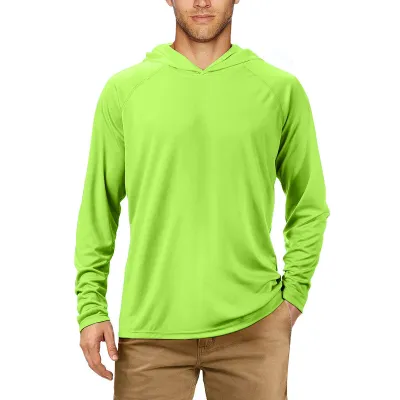 Men Fashion Casual Summer Solid Color UPF 50+ Long-Sleeve Slim-Fit Hoodies Sun Protection Clothing