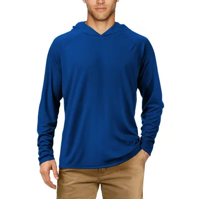 Men Fashion Casual Summer Solid Color UPF 50+ Long-Sleeve Slim-Fit Hoodies Sun Protection Clothing