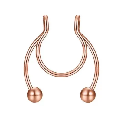 316L Stainless Steel Geometric Antler Nose Nail