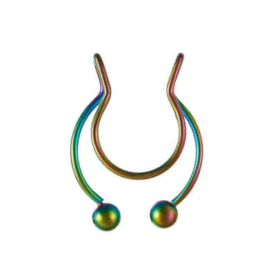 316L Stainless Steel Geometric Antler Nose Nail