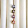 Steel Drop Black Oil Inlaid Zircon