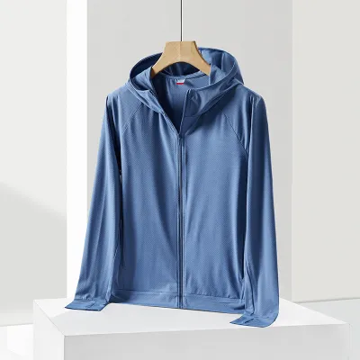Women Fashion Casual Summer Solid Color UPF 50+ Long-Sleeve Breathable Hoodies Sun Protection Clothing