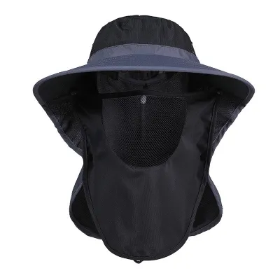 Women's Fashion Casual Summer Big Brim Face Mask Breathable UPF 50+ Sun Protection Hat