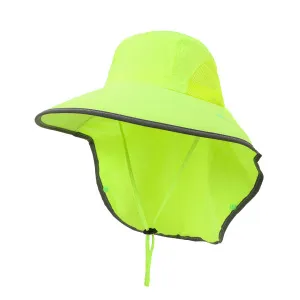 Men Fashion Casual Summer Big Eave Fishing Outdoor Neck Protection Quick-Drying UPF 50+ Sun Hat