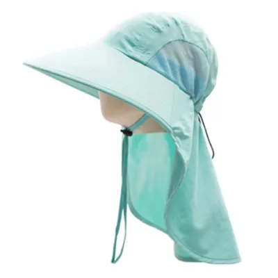 Men Fashion Casual Summer Big Eave Fishing Outdoor Neck Protection Quick-Drying UPF 50+ Sun Hat